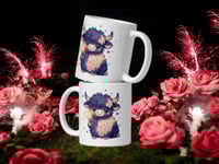 Image 2 of Sparkle Since 1776 Highland Cow Mug Patriotic Cute Coffee Cup