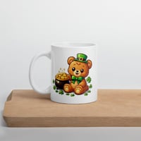 Image 3 of Pot of Gold Bear Mug Lucky St Patricks Coffee Cup