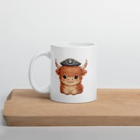 Image 3 of Cozy Colonial Highland Cow 1776 Patriotic Farmhouse Mug