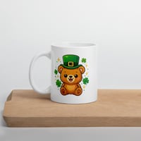 Image 3 of Kawaii Leprechaun Teddy Bear St. Patrick's Day Mug – Ceramic Coffee Cup