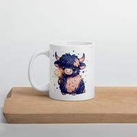 Image 3 of Sparkle Since 1776 Highland Cow Mug Patriotic Cute Coffee Cup