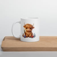 Image 3 of Americute Highland Cow Mug Kawaii Patriotic Farm Coffee Cup