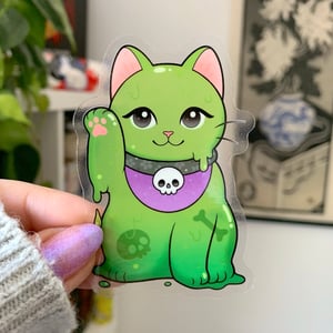 Image of CLEAR  Transparent Slime Kitty STICKER