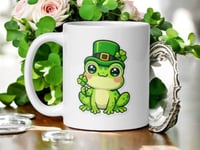 Image 1 of Lucky Frog Mug St Patricks Kawaii Leprechaun Coffee Cup