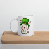 Image 3 of Kawaii Leprechaun Bunny St. Patrick's Day Coffee Mug