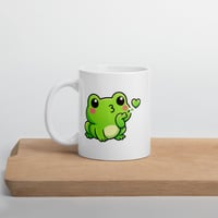 Image 3 of Lucky Kiss Frog Mug Kawaii St Patricks Coffee Cup Gift