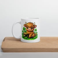 Image 3 of Highland Cow Pot of Gold St. Patrick's Day Ceramic Mug
