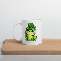 Image 3 of Lucky Frog Mug St Patricks Kawaii Leprechaun Coffee Cup