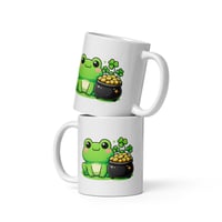 Image 4 of Pot of Gold Frog Mug Kawaii St Patricks Coffee Cup