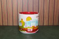 Image 3 of Rare Starbucks Bahrain You Are Here Mug 14oz Red Interior 2018 EUC