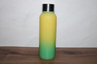 Image 2 of Starbucks Green Pink Yellow Ombre Glass Tumbler w Lid 20oz