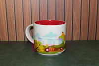 Image 4 of Rare Starbucks Bahrain You Are Here Mug 14oz Red Interior 2018 EUC