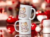 Image 2 of Love Letter Cat Valentine Mug Kawaii Coffee Cup Gift