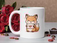Image 1 of Love Letter Fox Valentine Mug Kawaii Coffee Cup Gift
