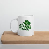 Image 4 of Go Luck Yerself Mug Funny St Patricks Day Skull Irish Coffee Cup 11 oz