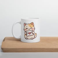 Image 4 of Love Letter Cat Valentine Mug Kawaii Coffee Cup Gift
