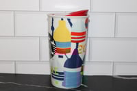 Image 2 of Starbucks 2016 MAINE State Lidded Ceramic Travel Tumbler Buoys EUC