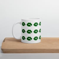 Image 4 of St Patrick’s Day Kiss Mug Green Lips Pattern Irish Coffee Cup 11 oz