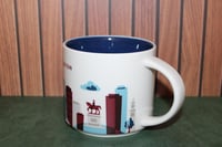 Image 2 of Starbucks Boston You Are Here Mug 14oz Navy Blue Harbor Skyline
