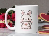 Image 1 of Love Letter Bunny Valentine Mug Kawaii Rabbit Coffee Cup Gift