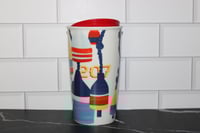 Image 3 of Starbucks 2016 MAINE State Lidded Ceramic Travel Tumbler Buoys EUC