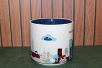 Image 3 of Starbucks Boston You Are Here Mug 14oz Navy Blue Harbor Skyline