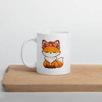 Image 4 of Kawaii Fox Mug with Flower Crown - Valentine Coffee Cup