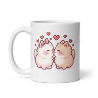 Image 3 of Kawaii Cat Couple Mug, Valentine's Day Gift