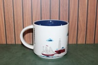 Image 4 of Starbucks Boston You Are Here Mug 14oz Navy Blue Harbor Skyline