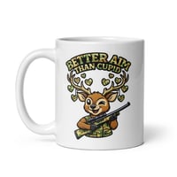 Image 3 of Better Aim Than Cupid Deer Valentine Mug Camo Hunting Coffee Cup Gift