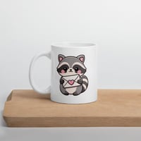 Image 4 of Love Letter Raccoon Valentine Mug Kawaii Coffee Cup Gift