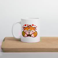 Image 4 of Kawaii Fox Couple Mug, Valentine's Day Gift