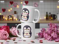 Image 2 of Love Letter Penguin Valentine Mug Kawaii Coffee Cup Gift