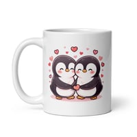 Image 3 of Kawaii Penguin Couple Mug - Valentine's Day Gift