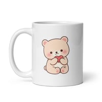 Image 3 of Kawaii Bear Valentine Mug, Coffee Cup Gift