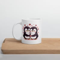 Image 4 of Kawaii Penguin Couple Mug - Valentine's Day Gift