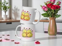 Image 2 of Kawaii Duck Couple Mug - Valentine's Day Gift