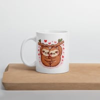 Image 4 of Kawaii Sloth Couple Mug - Valentine's Day Gift