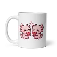 Image 3 of Kawaii Axolotl Couple Mug, Valentine's Day Gift