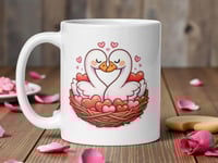 Image 1 of Goose Couple Mug, Love Nest Valentine's Day Gift