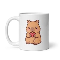 Image 3 of Kawaii Capybara Valentine's Day Coffee Mug