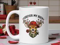 Image 1 of Forever My Buck Valentine Mug Deer Camo Hunting Coffee Cup