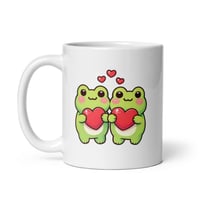 Image 3 of Kawaii Frog Couple Mug - Valentine's Day Gift