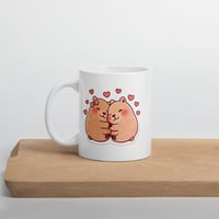 Image 4 of Kawaii Capybara Couple Mug, Valentine's Day Gift