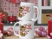 Image 2 of Love You Deerly Mug, Camo Deer Valentine's Day Gift