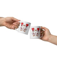 Image 3 of Goose Valentine Mug Heart Balloon Goose Couple Coffee Cup