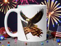 Image 1 of 250th Anniversary Eagle Mug | Patriotic USA Ceramic Coffee Cup