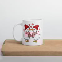 Image 4 of Goose Valentine Mug: Couple Coffee Cup, Cozy Love Nest