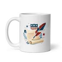 Image 2 of USA 250th Anniversary Mug | Founding Era Inspired Coffee Cup | White Ceramic Mug