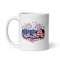 Image 2 of USA 250th Anniversary Coffee Mug | Patriotic Word Art